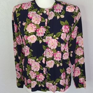 Vintage Talbots petites button up blouse size 6